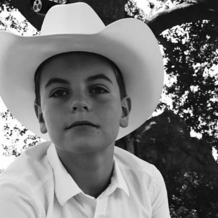 Jayden Federline with a cowboy hat.